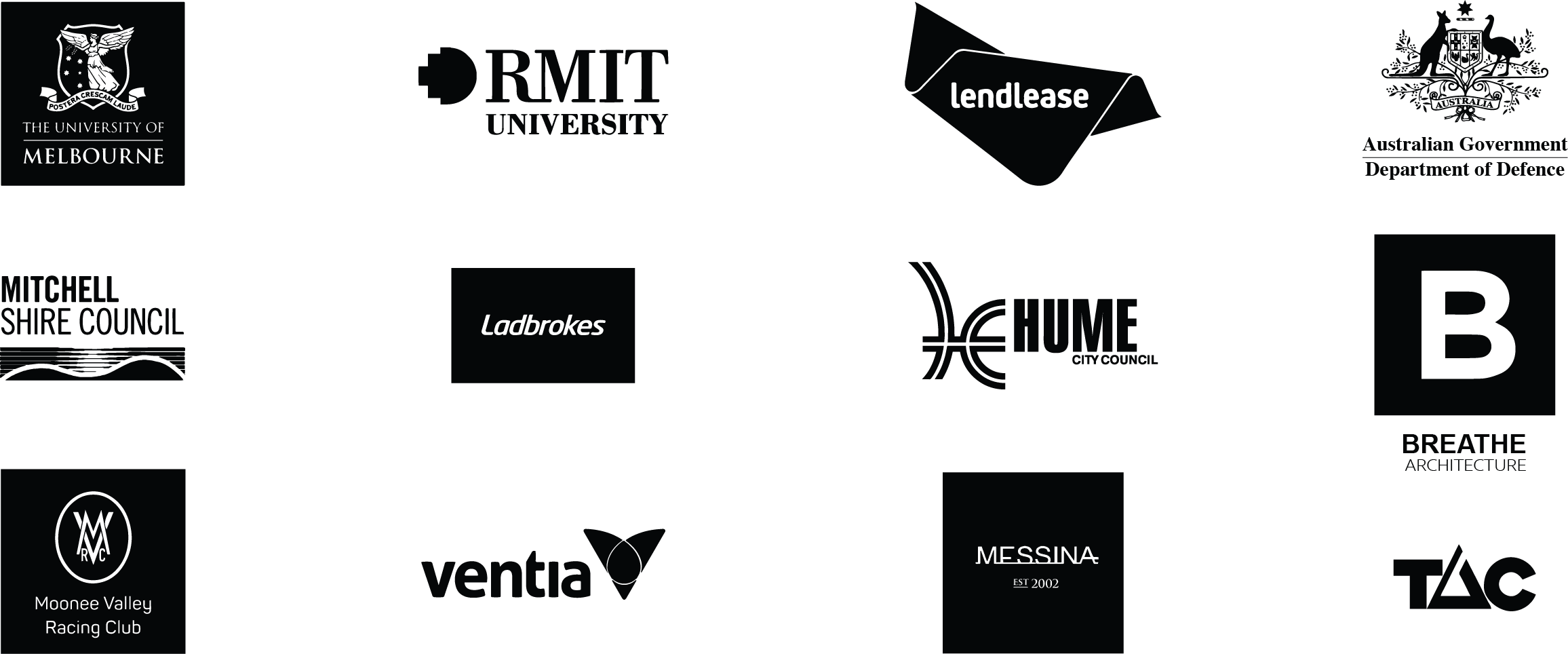 Some of our happy clients including universities, government departments, local councils, restaurants and cafes. Some clients include University of Melbourne, RMIT University, Lendlease, Australian Department of Defence, Messina, Ventia, Breathe Architect